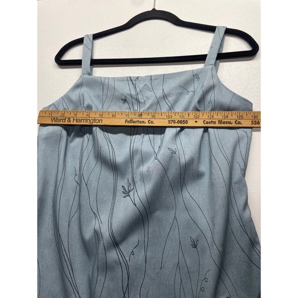Y2K Rampage Wear Light Blue Floral Womens/Juniors dress Wavy Vine Design sz 11 - Picture 4 of 13